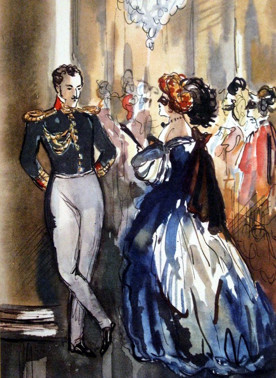 М.Ю. Лермонтов "Маскарад". Москва, ГИХЛ 1949 г. Художник Н.Кузьмин