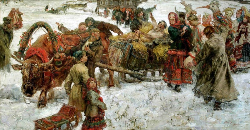 Виноградова А.Г. Шествие масленичного поезда. 2006