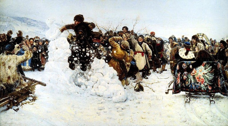 Суриков В.И. Взятие снежного городка. 1891