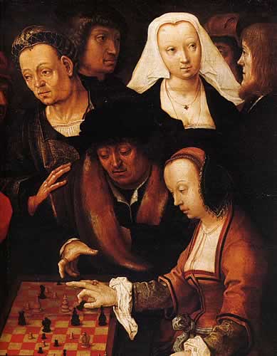 Лукас ван Лейден (Lucas van Leyden). «Партия в шахматы» (фрагмент), 1508 г.