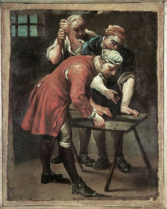 Джузеппе Мария Креспи (Giuseppe Maria Crespi). «Игроки в кости», XVIII в.