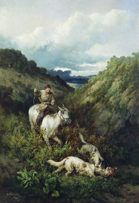 Сверчков Н.Е. «Охота», 1881 г.