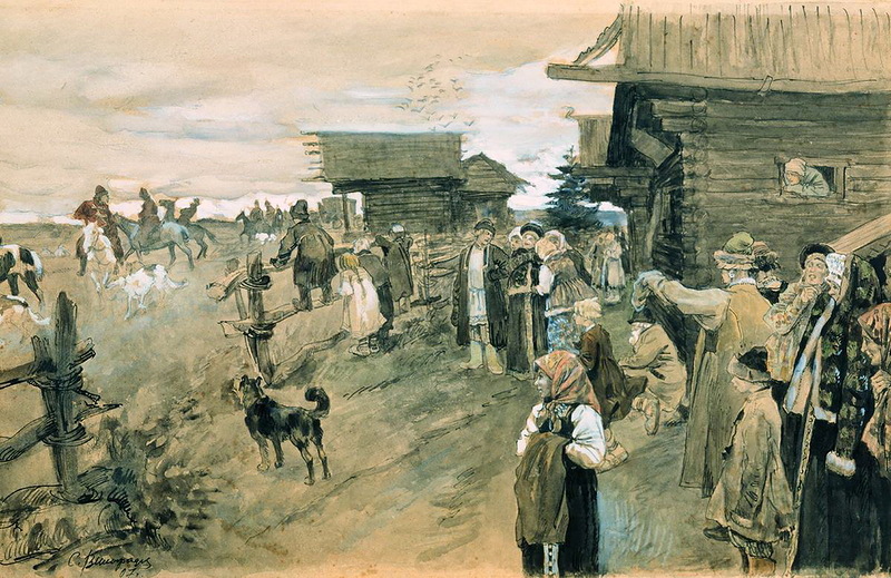 Виноградов С.А. «Охота с борзыми», 1907 г.