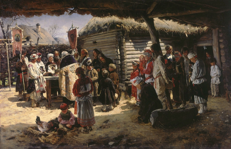 Маковский В.Е. «Молебен на Пасху», 1887-1888 гг.