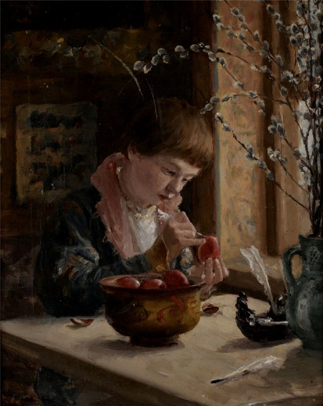 Милорадович С. «Приготовление к Пасхе», 1910 г.