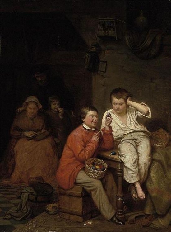 Неизвестный художник голландской школы XIX века. «Пасхальные игры».