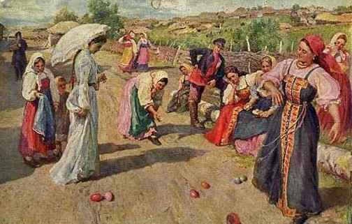 Сычков Ф.В. «Катание яиц», до 1917 г.