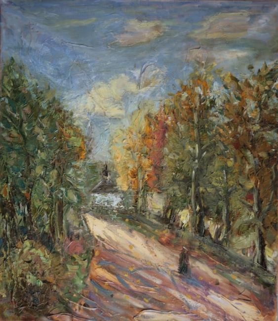 Слепченко В. Аллея на усадьбе М.Ю. Лермонтова. Холст, масло. 2011