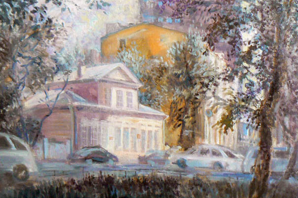 Малюсова Т. Музей Лермонтова в Москве. Холст, масло. 2014