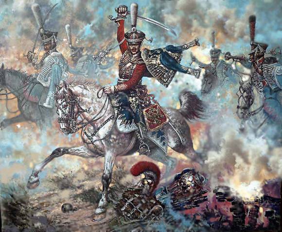Bonem. Бородино. Атака русских гусар. 1812 год