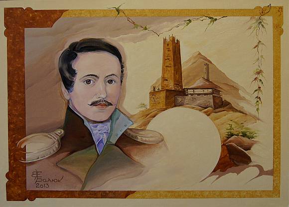 Екатерина (bev7580). Портрет М.Ю. Лермонтова. Холст, масло. 2013