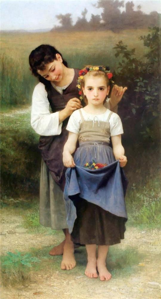 William Bouguereau. Parure des Champs/The Jewel of the Fields. 1884