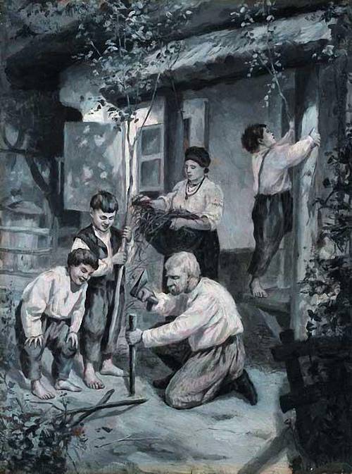Ткаченко Н. Накануне Троицы. 1903