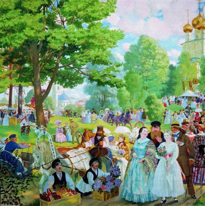 Кустодиев Б. Троицын день. 1920