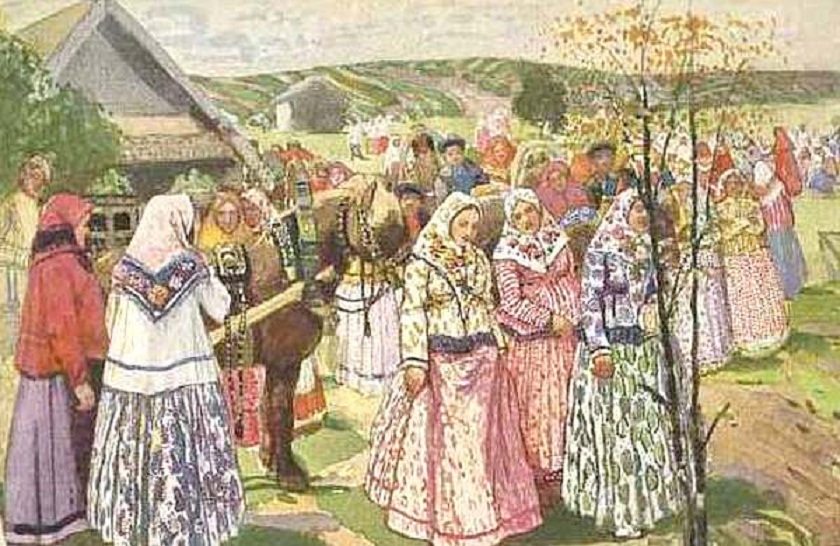 Третьяков А.Н. Деревенское гулянье (Праздник в деревне летом). До 1918
