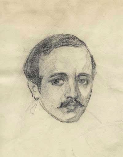Ульянов Н. Эскиз к портрету М.Ю.Лермонтова. 1940–1941