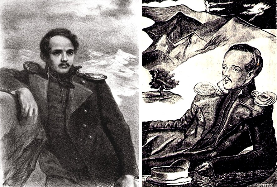Художник А.С. Пруцких, 1941 г. Гравюра на дереве Владимира Фаворского, 1931 г. М.Ю. Лермонтов