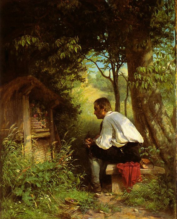 Hans Thoma. Der Bienenfreund (Друг пчёл). 1863