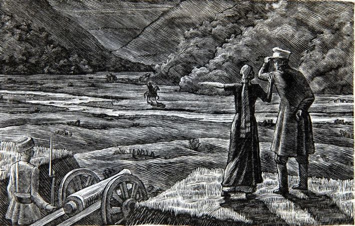 А. П. Журов. Иллюстрация к роману М.Ю. Лермонтова "Герой нашего времени". Бэла