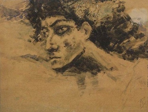 Врубель М.А. Голова Демона. 1890—1891. Бумага, смешанная техника
