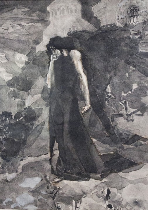 Врубель М.А. Демон у стен монастыря. 1890—1891