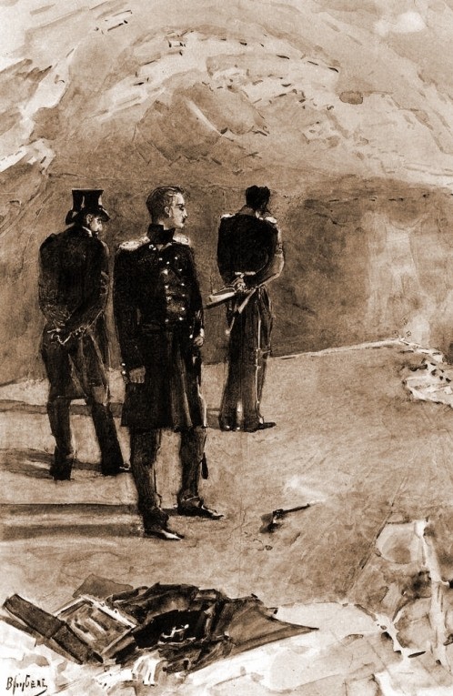Врубель М.А. Дуэль между Печориным и Грушницким. 1890—1891