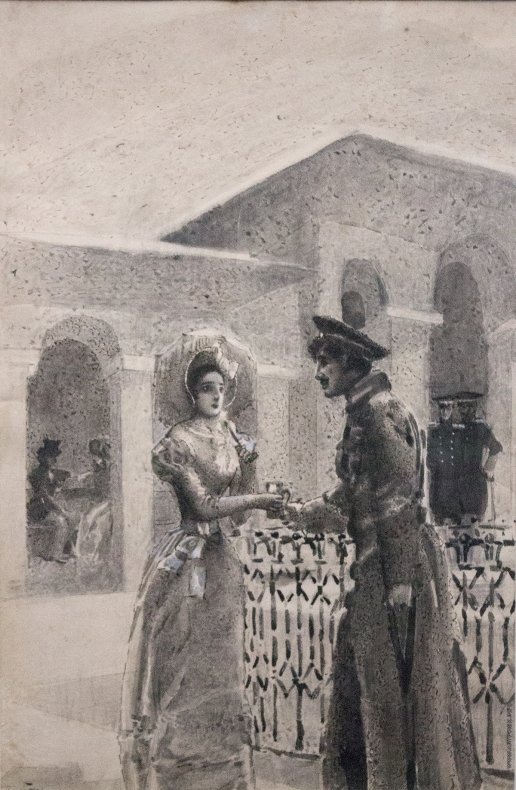 Врубель М.А. Княжна Мэри и Грушницкий. 1890—1891