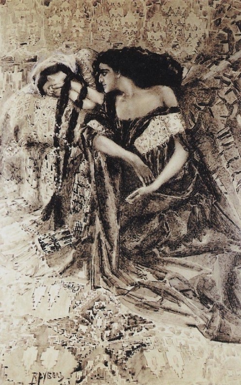 Врубель М.А. Тамара и Демон. 1890—1891