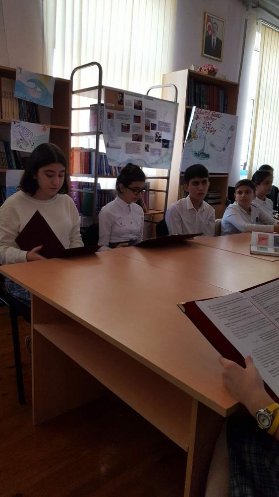 Учащиеся Бакинского Европейского лицея читают стихи М.Ю. Лермонтова