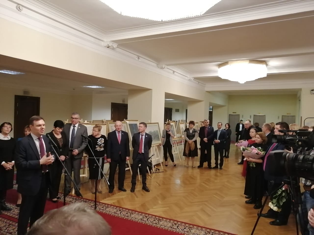 Выставка Г.  Салькова в Государственной Думе, посвященная 205-летию со дня рождения М.Ю. Лермонтова и 80-летию музея «Тарханы»