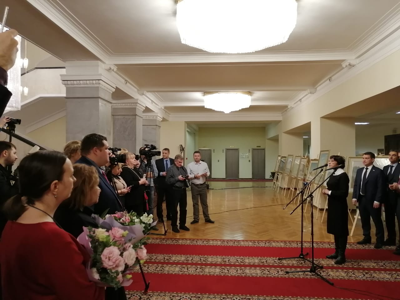 Выставка Г.  Салькова в Государственной Думе, посвященная 205-летию со дня рождения М.Ю. Лермонтова и 80-летию музея «Тарханы»